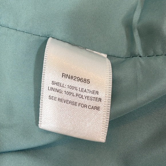 Pendleton Genuine Suede Leather Jacket Size L Seagram Green Blue EUC - Picture 10 of 14